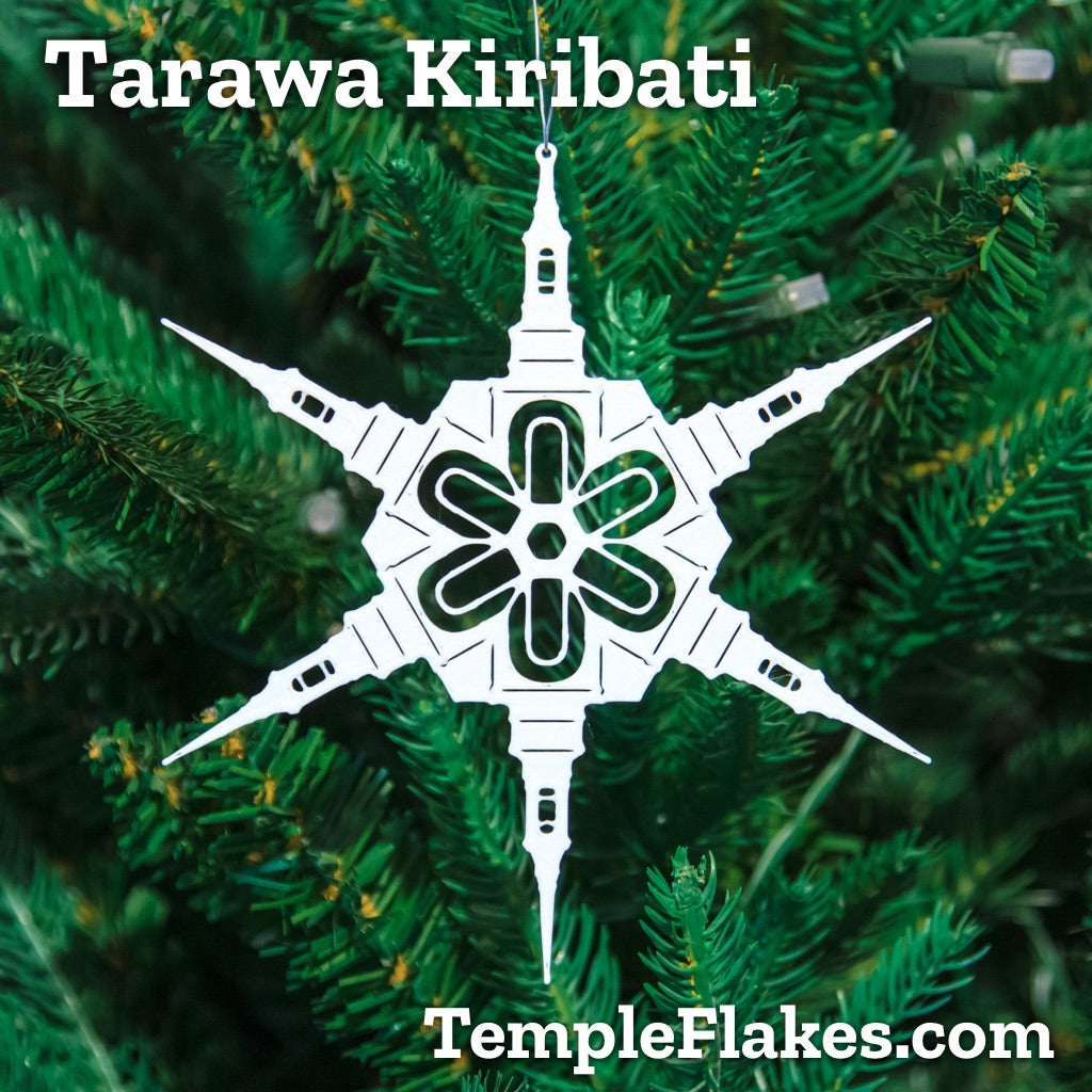 Tarawa Kiribati Temple Christmas Ornament TempleFlakes