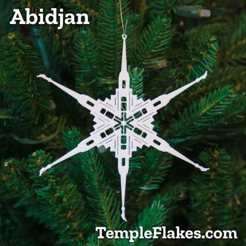 Abidjan Côte d'Ivoire Temple Christmas Ornament