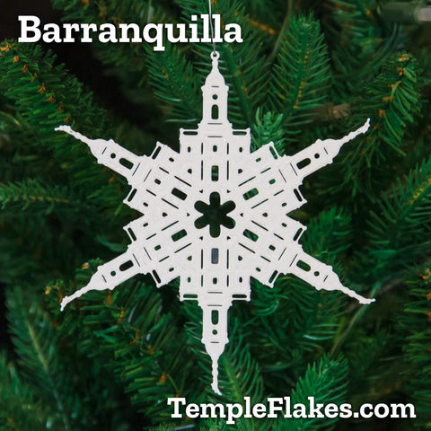 Barranquilla Colombia Temple Christmas Ornament