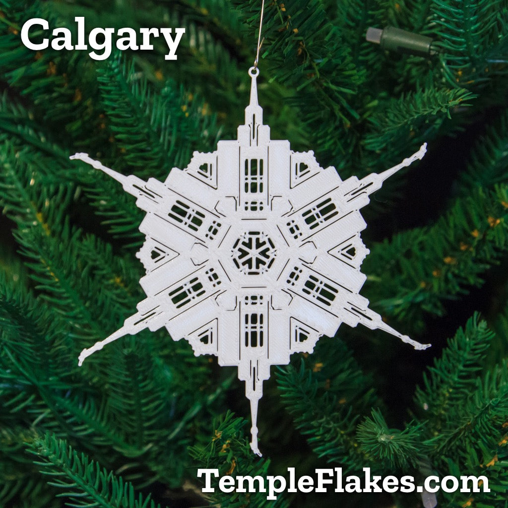 Calgary Alberta Temple Christmas Ornament TempleFlakes