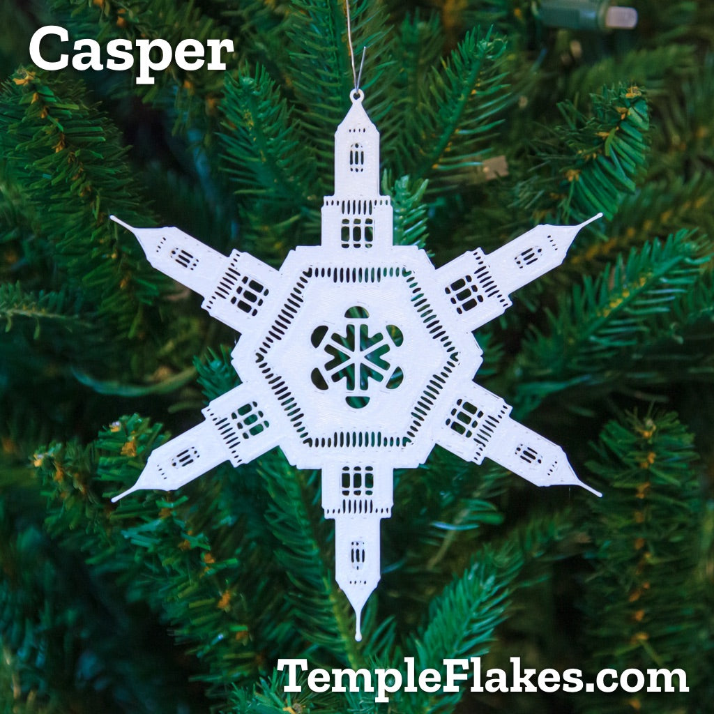 Casper Wyoming Temple Christmas Ornament TempleFlakes