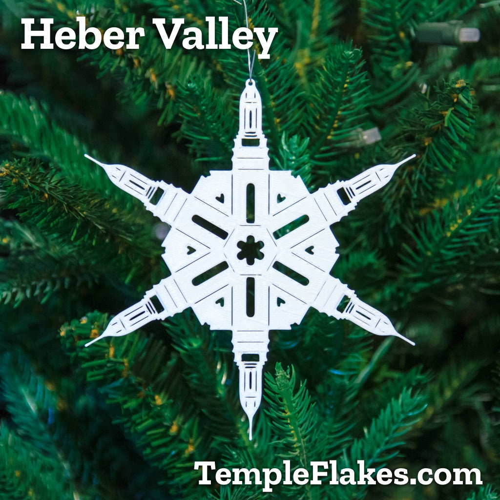 Heber Valley Utah Temple Christmas Ornament TempleFlakes