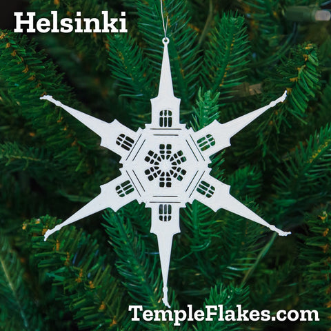 Helsinki Finland Temple Christmas Ornament