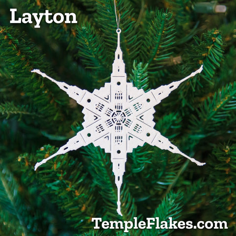 Layton Utah Temple Christmas Ornament