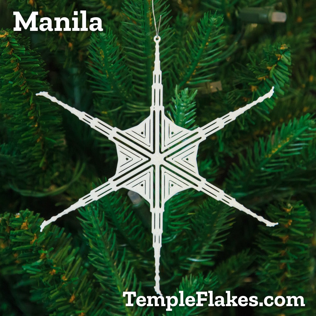 Manila Philippines Temple Christmas Ornament TempleFlakes