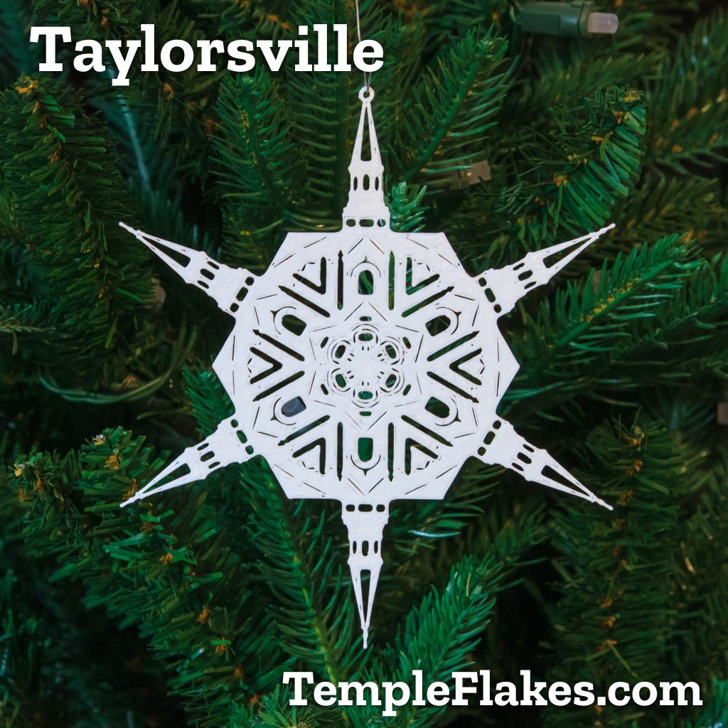 Taylorsville Utah Temple Christmas Ornament TempleFlakes