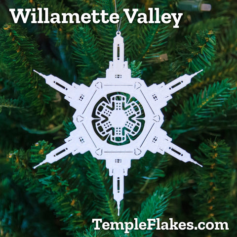 Willamette Valley Oregon Temple Christmas Ornament