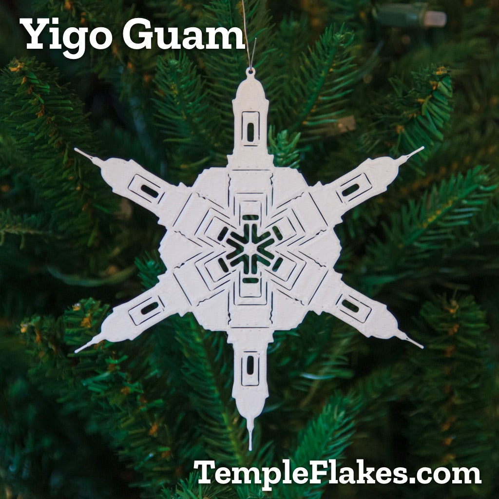 Yigo Guam Temple Christmas Ornament TempleFlakes