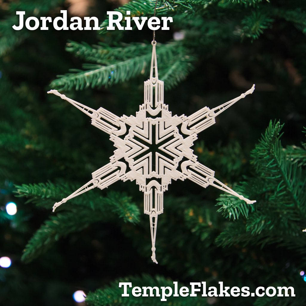 Jordan River Utah Temple Christmas Ornament TempleFlakes