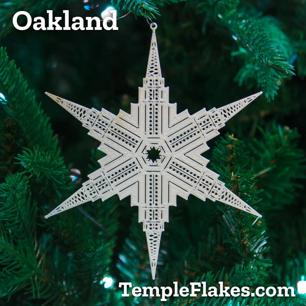 Oakland California Temple Christmas Ornament TempleFlakes