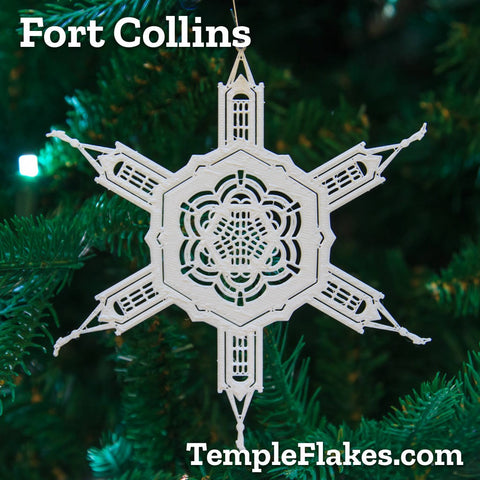 Fort Collins Colorado Temple Christmas Ornament