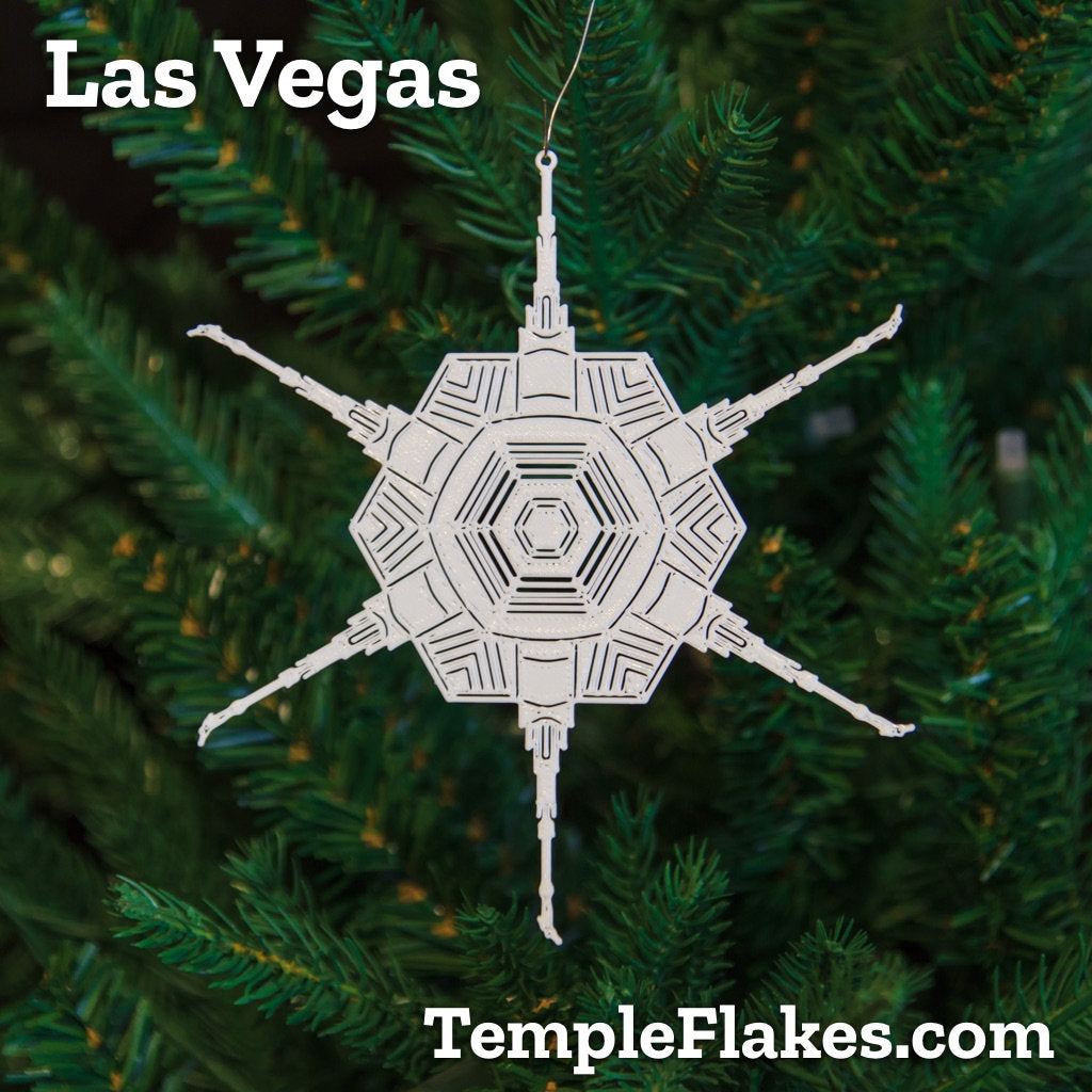 Las Vegas Nevada Temple Christmas Ornament TempleFlakes