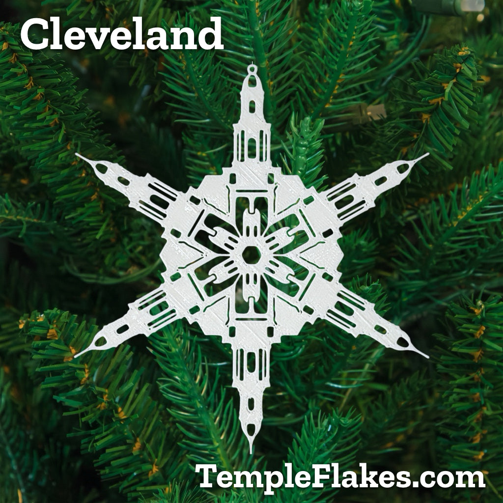 Cleveland Ohio Temple Christmas Ornament