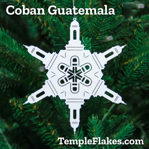 Coban Guatemala Temple Christmas Ornament
