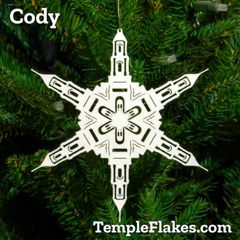 Cody Wyoming Temple Christmas Ornament