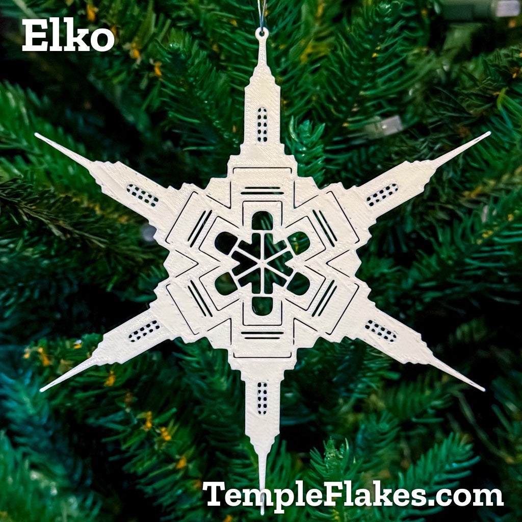 Elko Nevada Temple Christmas Ornament