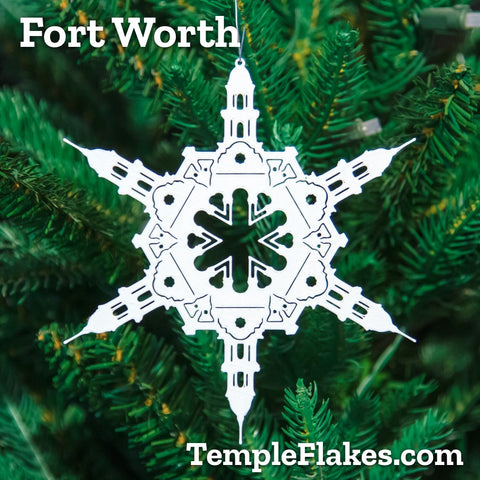 Fort Worth Texas Temple Christmas Ornament