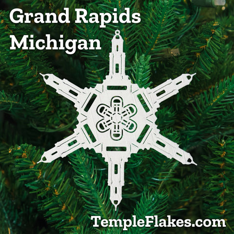 Grand Rapids Michigan Temple Christmas Ornament