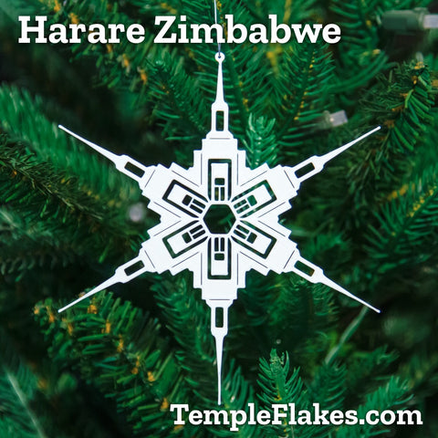Harare Zimbabwe Temple Christmas Ornament