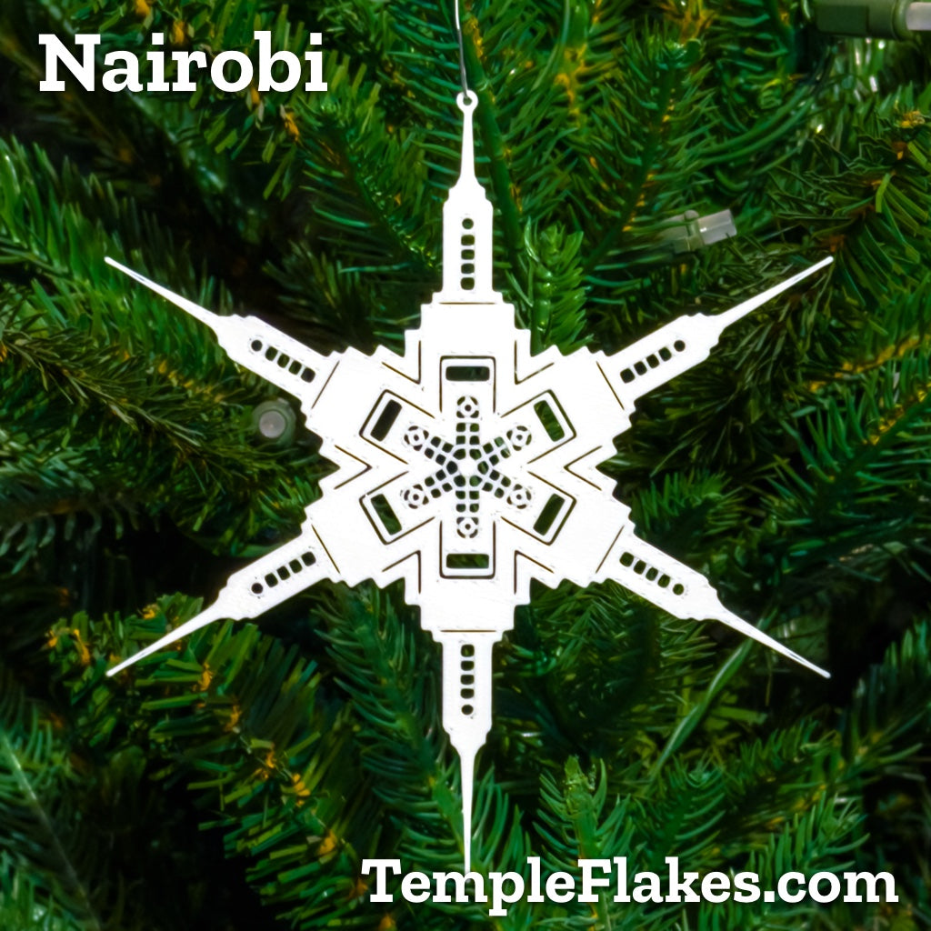 Nairobi Kenya Temple Christmas Ornament