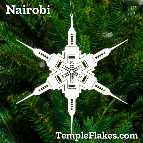 Nairobi Kenya Temple Christmas Ornament