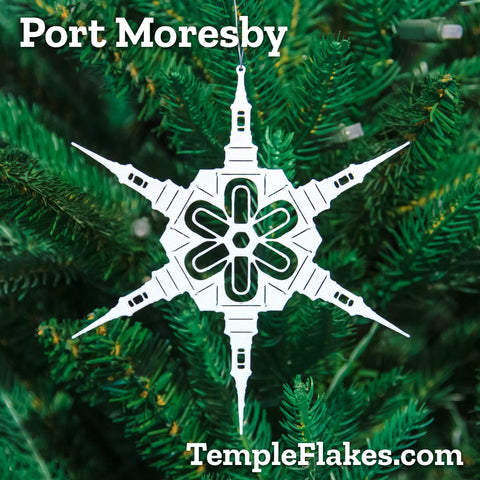 Port Moresby Papua New Guinea Temple Christmas Ornament