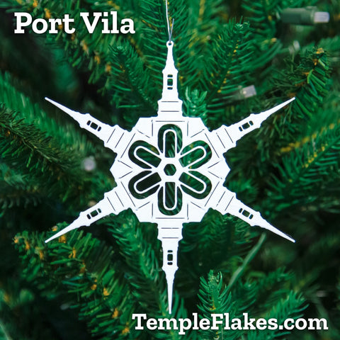 Port Vila Vanuatu Temple Christmas Ornament