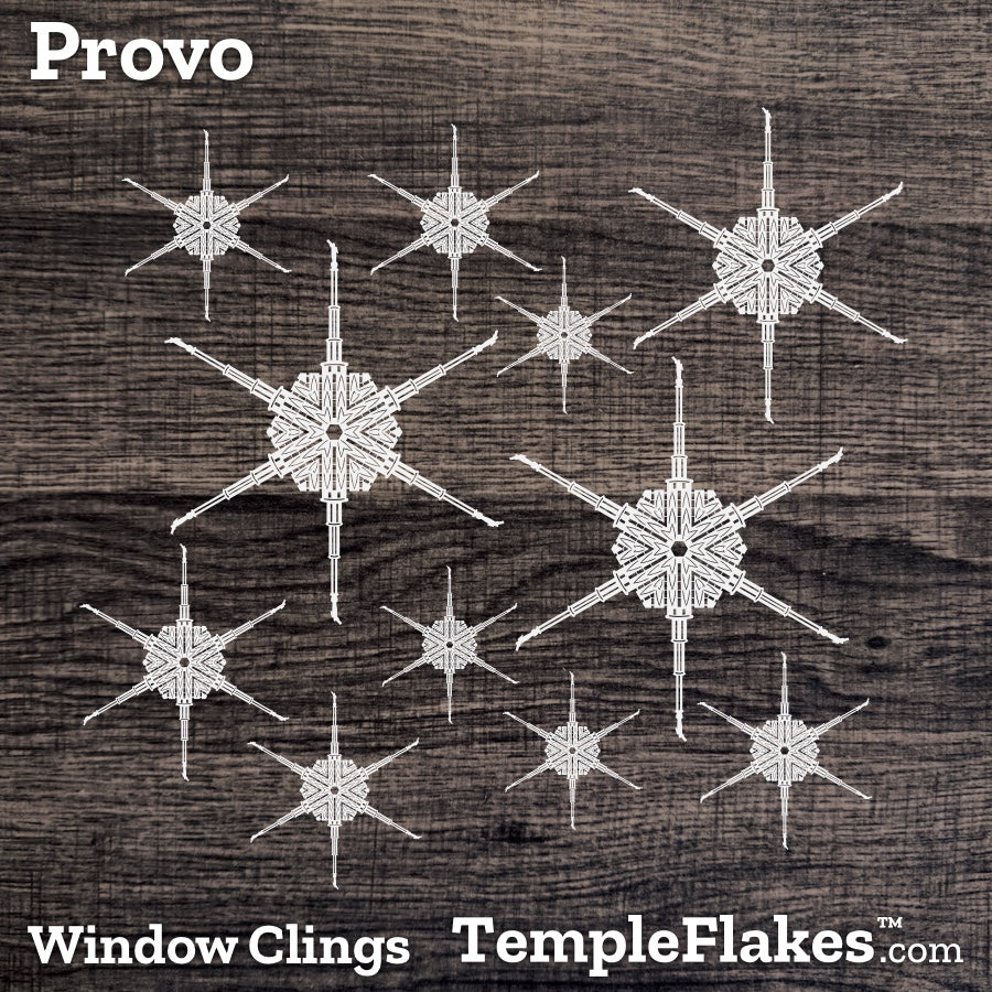 Provo Utah Temple Window Clings