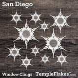 San Diego California Utah Temple Window Clings