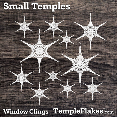 Small Temple Window Clings