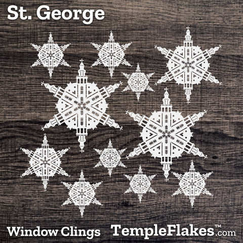 St George Utah Temple Window Clings