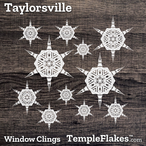Talyorsville Utah Temple Window Clings