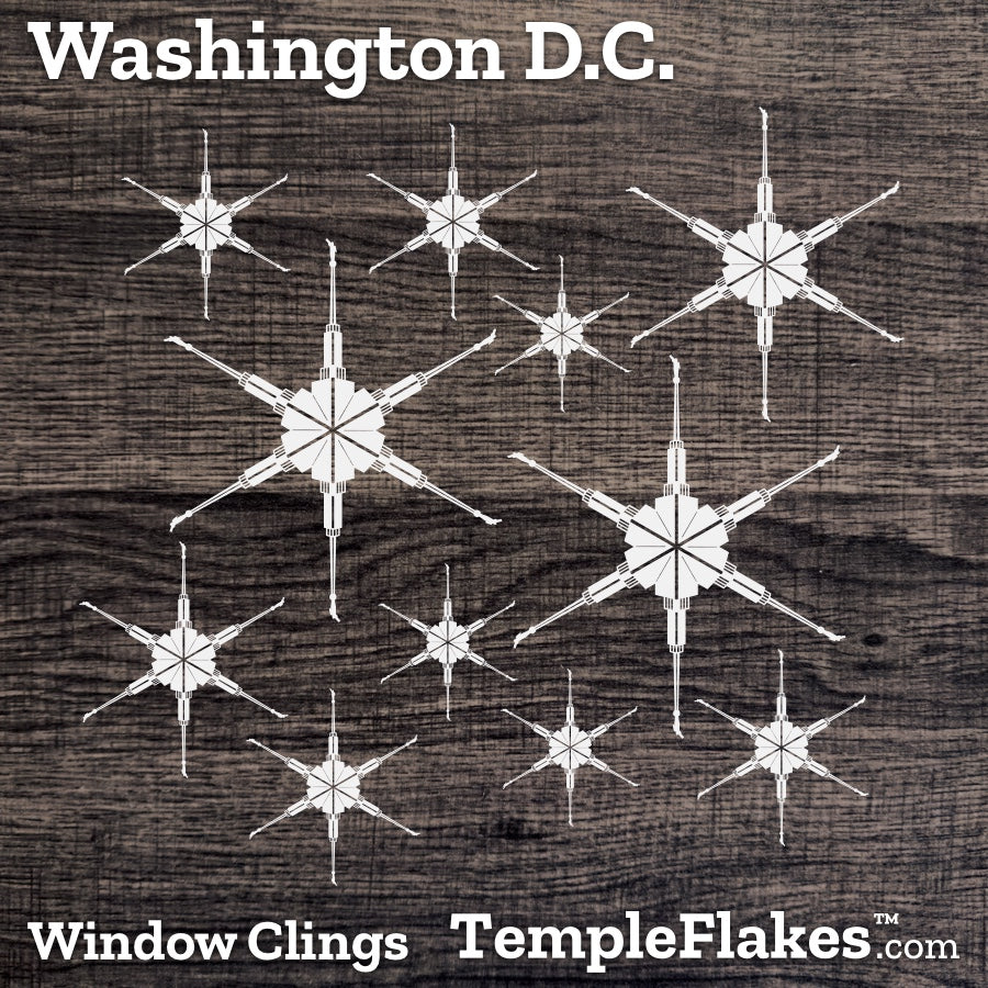 Washington DC Temple Window Clings
