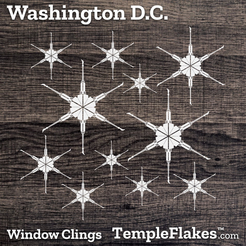 Washington DC Temple Window Clings