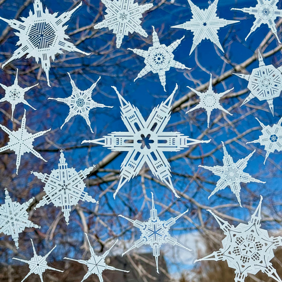Small Temple Window Clings