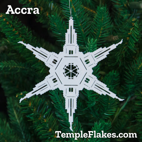 Accra Ghana Temple Christmas Ornament