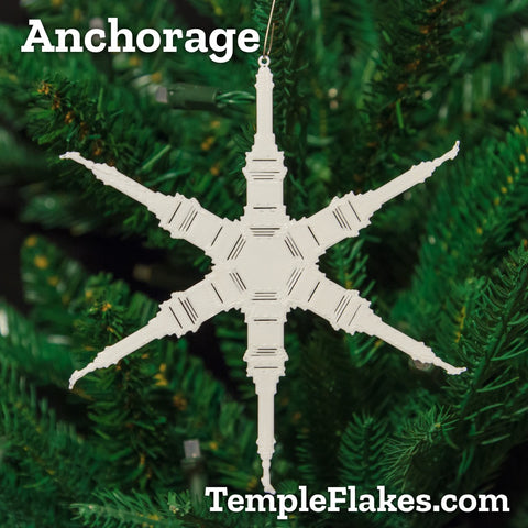 Anchorage Alaska Temple Christmas Ornament