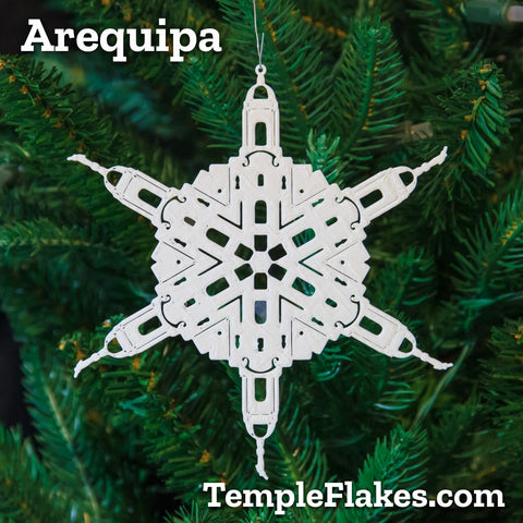 Arequipa Peru Temple Christmas Ornament