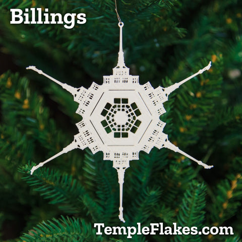 Billings Montana Temple Christmas Ornament