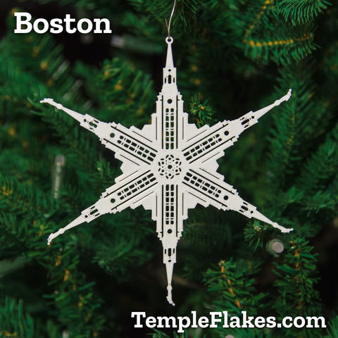 Boston Massachusetts Temple Christmas Ornament