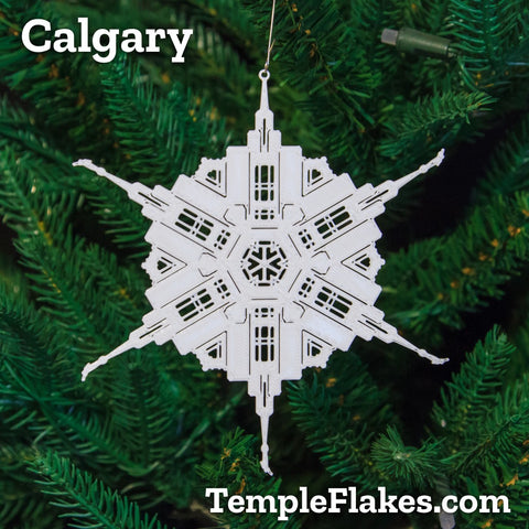 Calgary Alberta Temple Christmas Ornament
