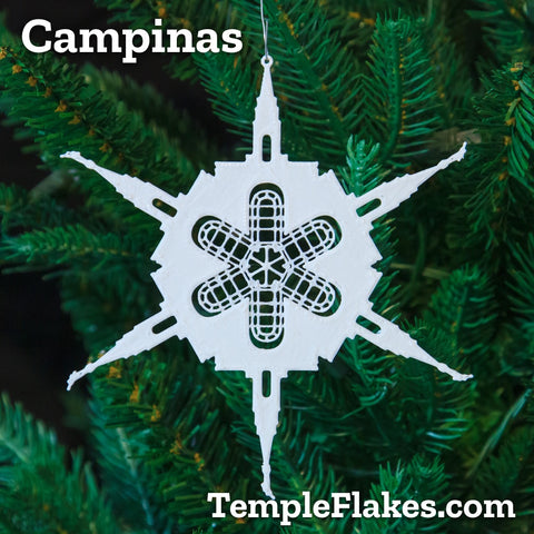 Campinas Brazil Temple Christmas Ornament