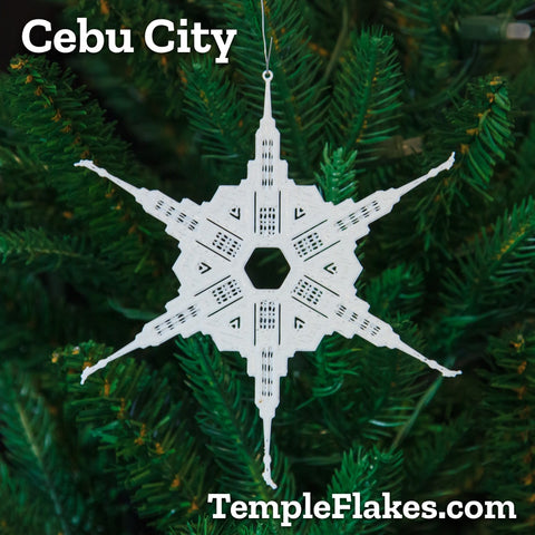 Cebu City Philippines Temple Christmas Ornament