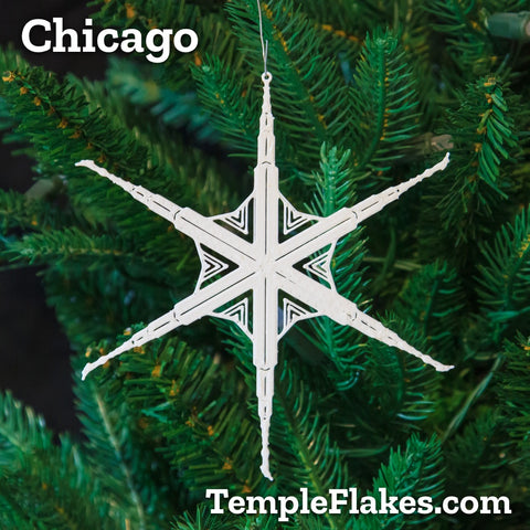 Chicago Illinois Temple Christmas Ornament