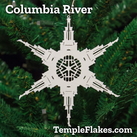Columbia River Washington Temple Christmas Ornament
