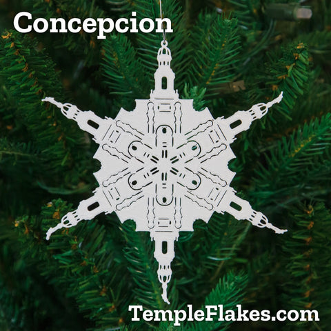 Concepcion Chile Temple Christmas Ornament