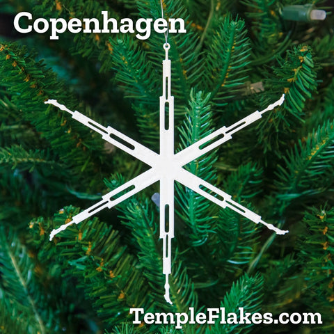 Copenhagen Denmark Temple Christmas Ornament