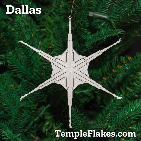 Dallas Texas Temple Christmas Ornament