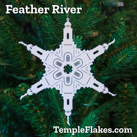 Feather River California Temple Christmas Ornament