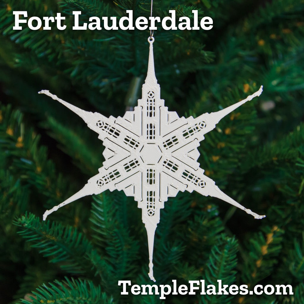 Fort Lauderdale Temple Christmas Ornament
